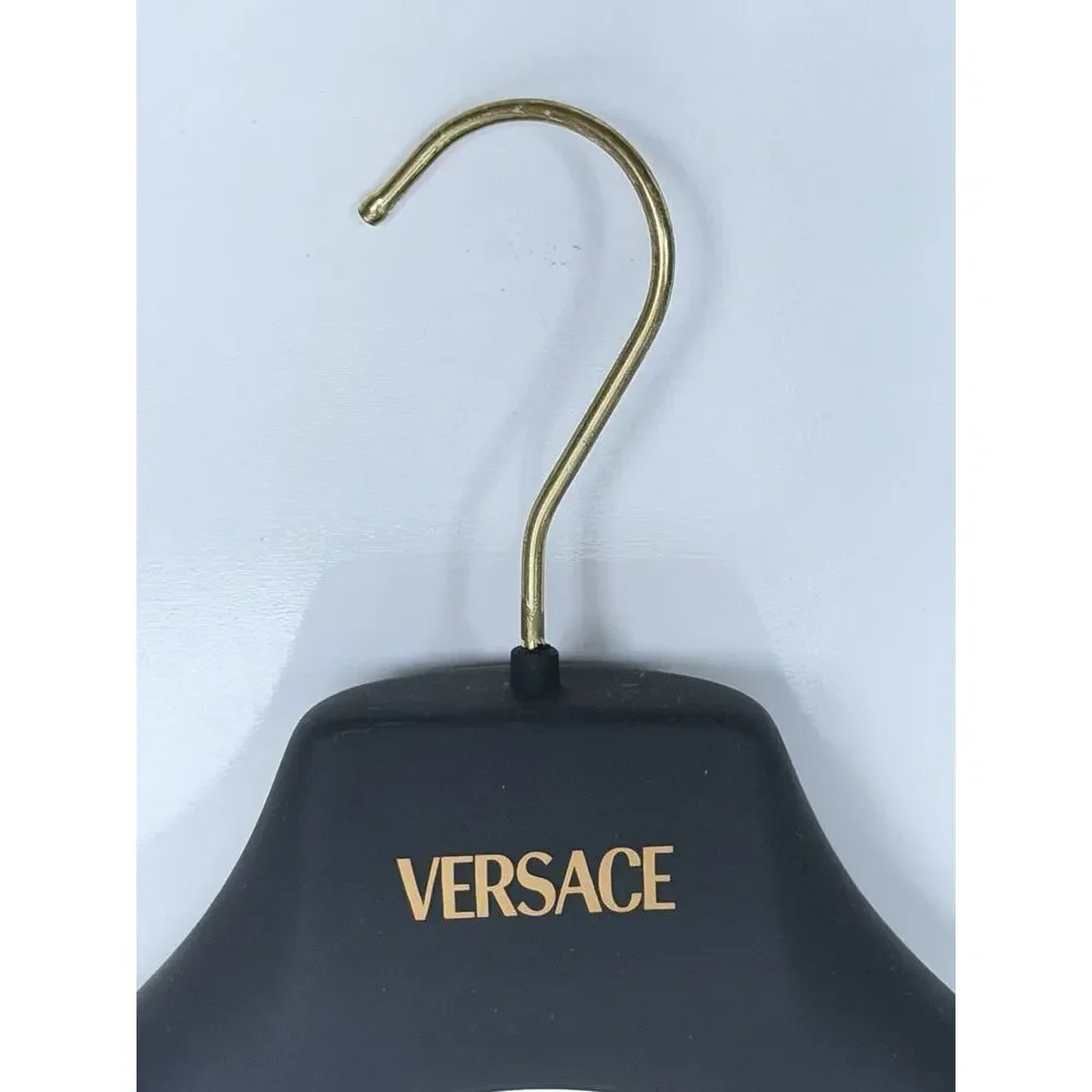 VERSACE Gray Plastic Suit/Jacket/Pants Hanger with Gold Hardware 17.6x7.5